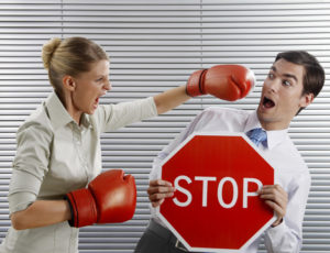 Woman punching to stop wage garnishment