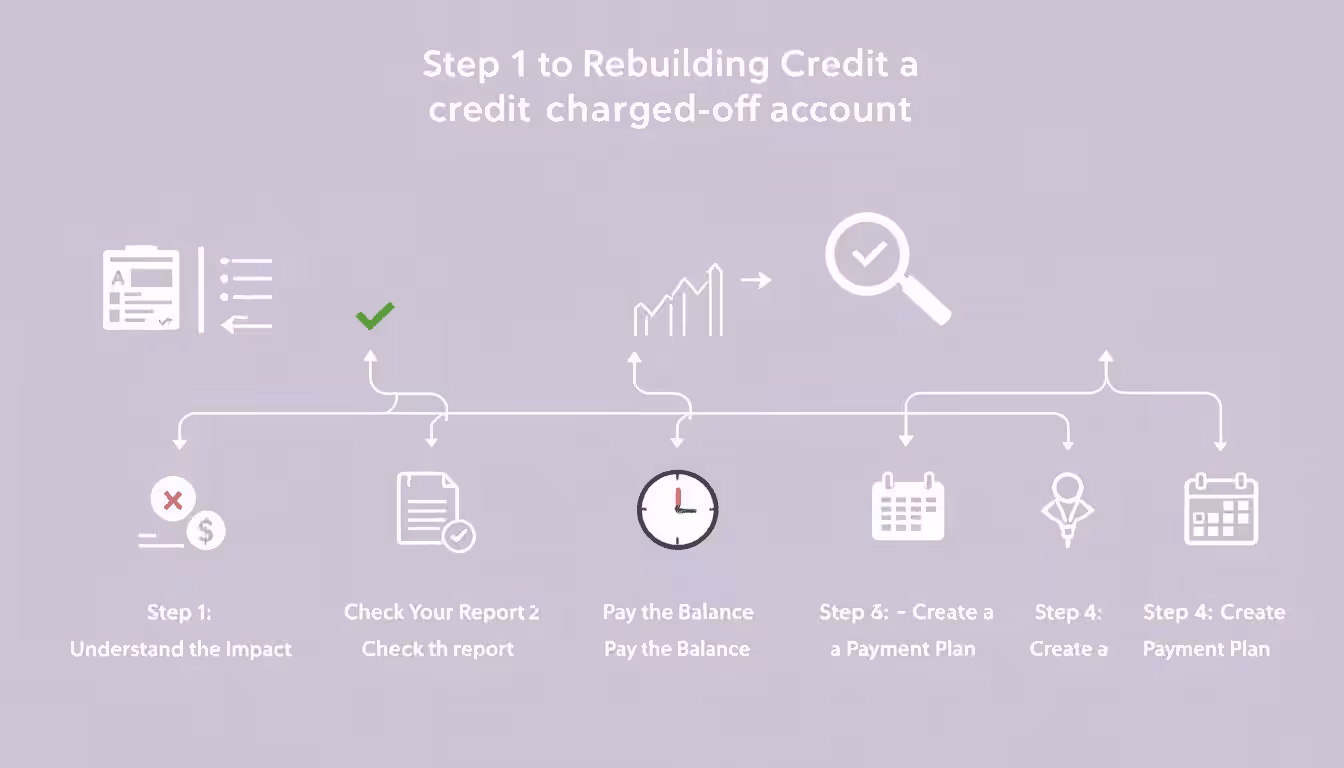 A step-by-step guide to rebuilding credit after a charged-off account.