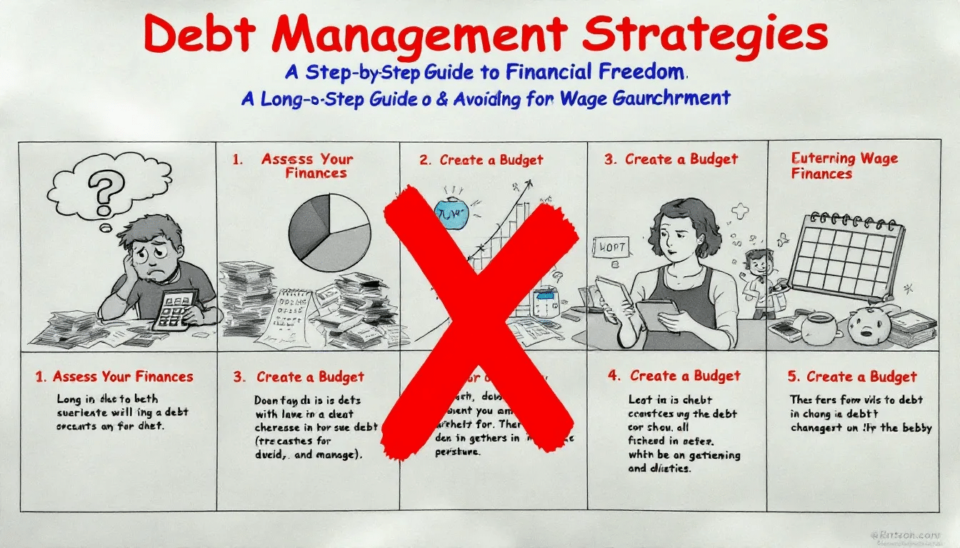 A chart depicting long-term solutions for managing debt and avoiding wage garnishment.