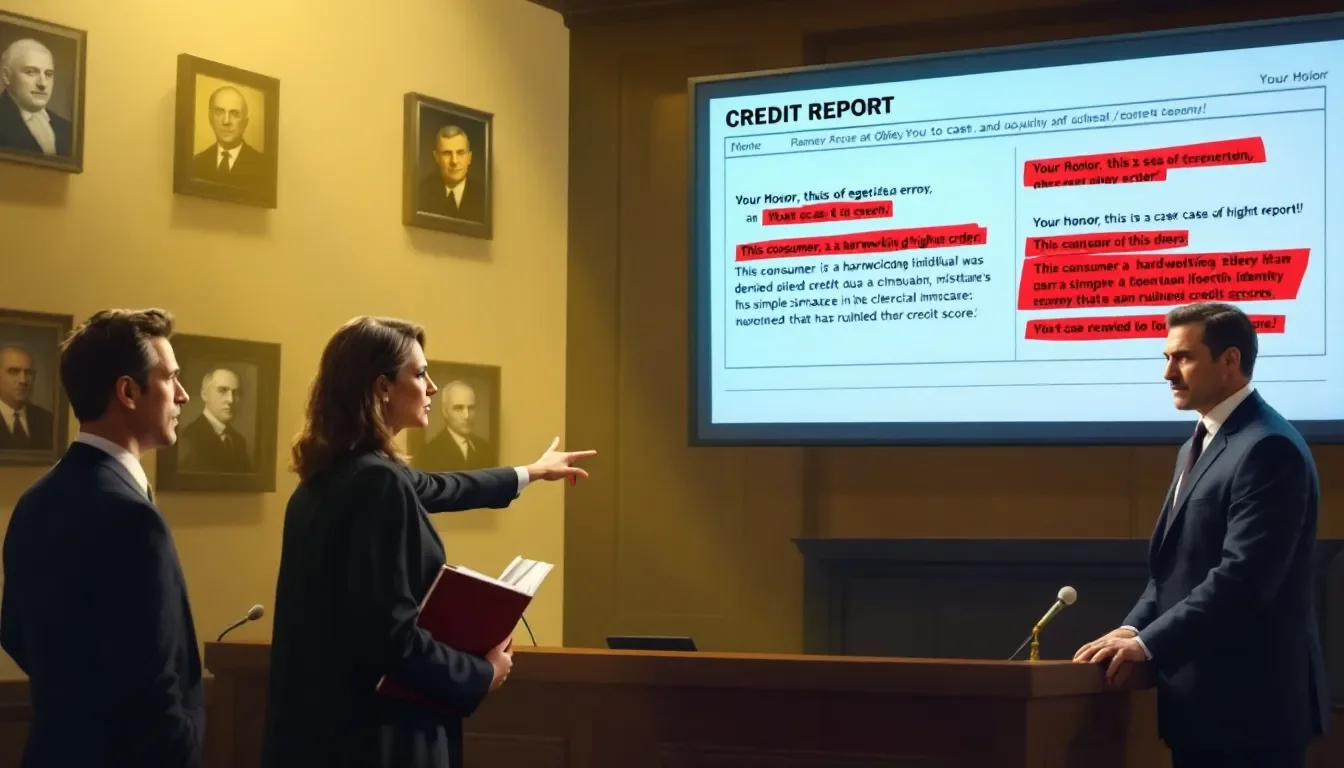 A visual representation of common credit report errors that consumers might encounter.