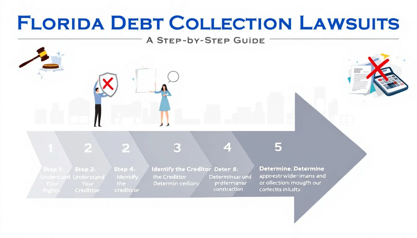 An overview of debt collection lawsuits in Florida, illustrating the legal framework.