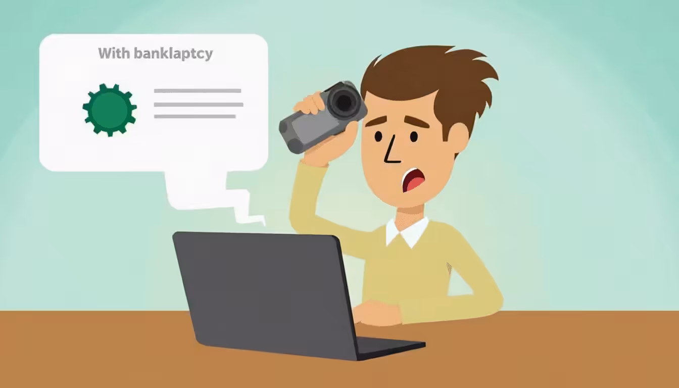 A distressed person receiving support from a bankruptcy attorney to protect against creditor harassment.