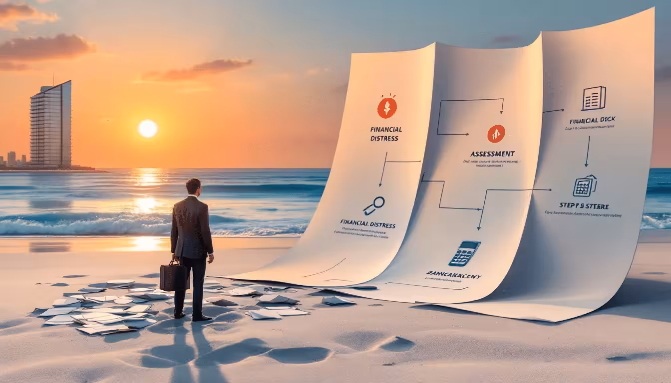 A visual representation of the bankruptcy process in Daytona Beach, showcasing key steps involved.