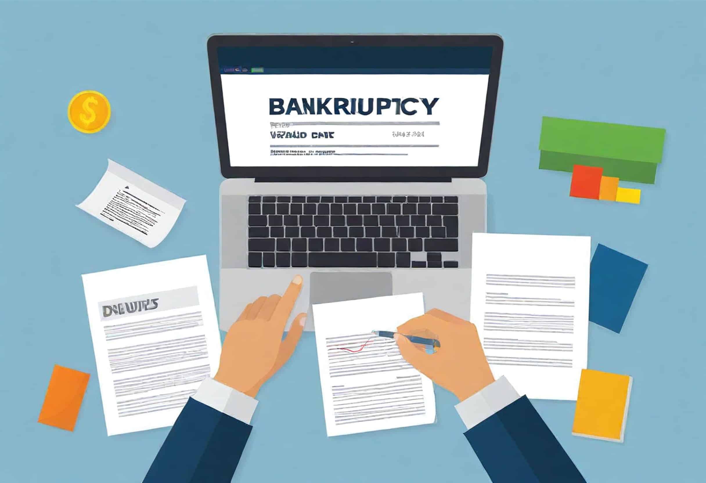 The bankruptcy process explained visually.