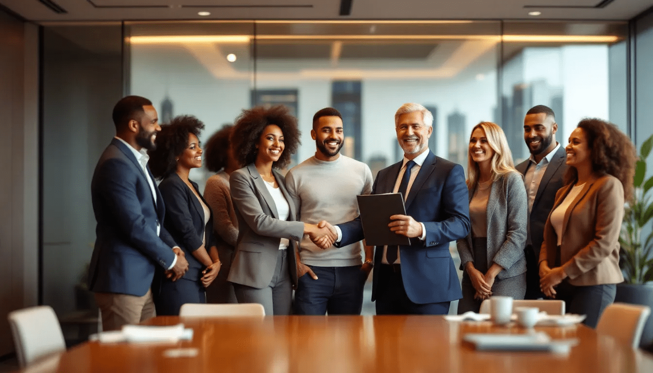 Happy clients sharing their success stories after working with a bankruptcy attorney.