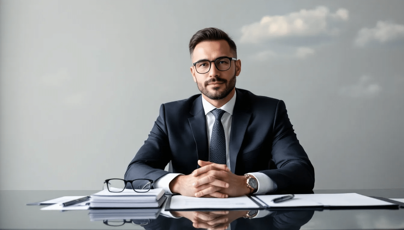 A bankruptcy trustee reviewing financial documents.