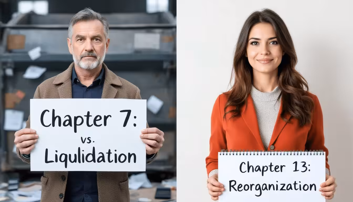 In this image, a side-by-side comparison illustrates the key differences between Chapter 7 and Chapter 13 bankruptcy, highlighting aspects such as eligibility, debt discharge, and repayment plans. The visual serves as a helpful guide for individuals seeking bankruptcy protection, particularly in Spring Hill, Florida, and emphasizes the importance of consulting with a bankruptcy attorney for personalized legal advice.