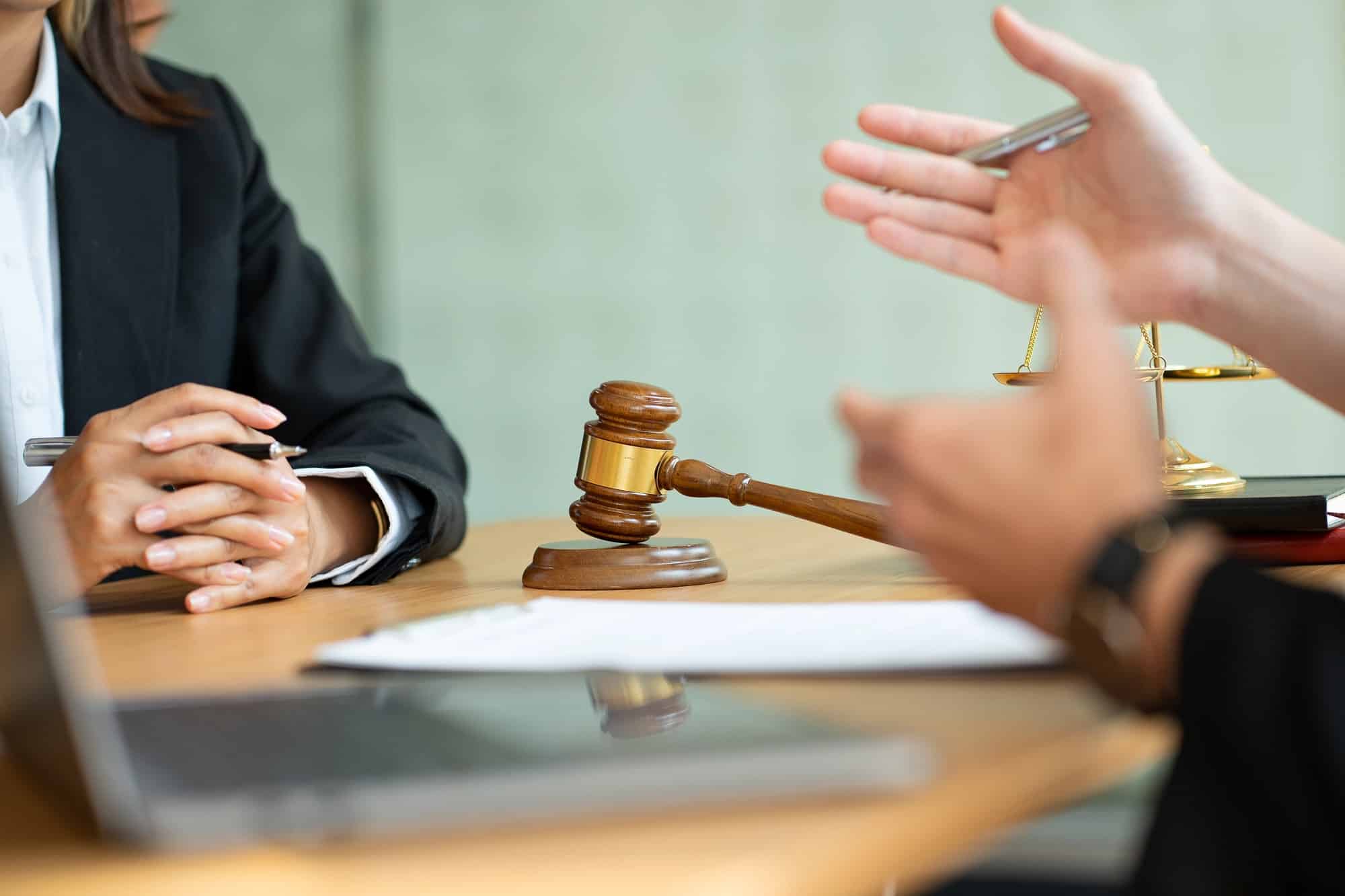 business law concept lawyer business Consultation between male lawyers and business clients